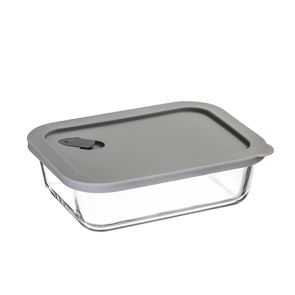 ClickClack Rectangular Food Container 1L Grey