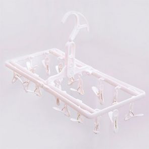 Clip & Drip Foldable Drying Hanger 16 Clips White