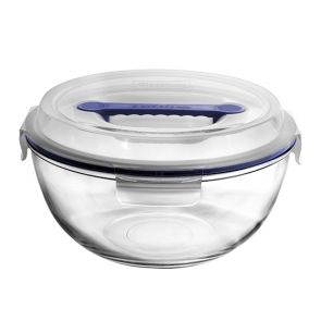 Glasslock Handy Round Tempered Glass Mixing Bowl 4L