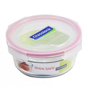 Glasslock Round Tempered Glass Food Container Oven Safe 850ml