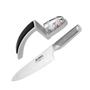 Global Cook's Knife 20cm and Sharpener