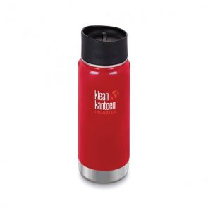 Klean Kanteen Wide Vacuum Insulated Cafe Cap Bottle 473ml Mineral Red